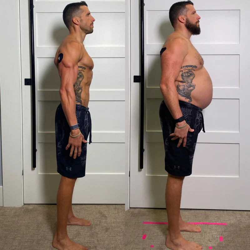 Before And After Image Of A Man Loosing Weight
