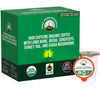 Organic Mushroom Coffee Pods with Lion's Mane, Reishi, Cordyceps, Turkey Tail, and Chaga Mushrooms. High Altitude, Low Acid, Smooth Tasting, Fair Trade, Instant Nootropic Coffee (Medium Roast Ground)