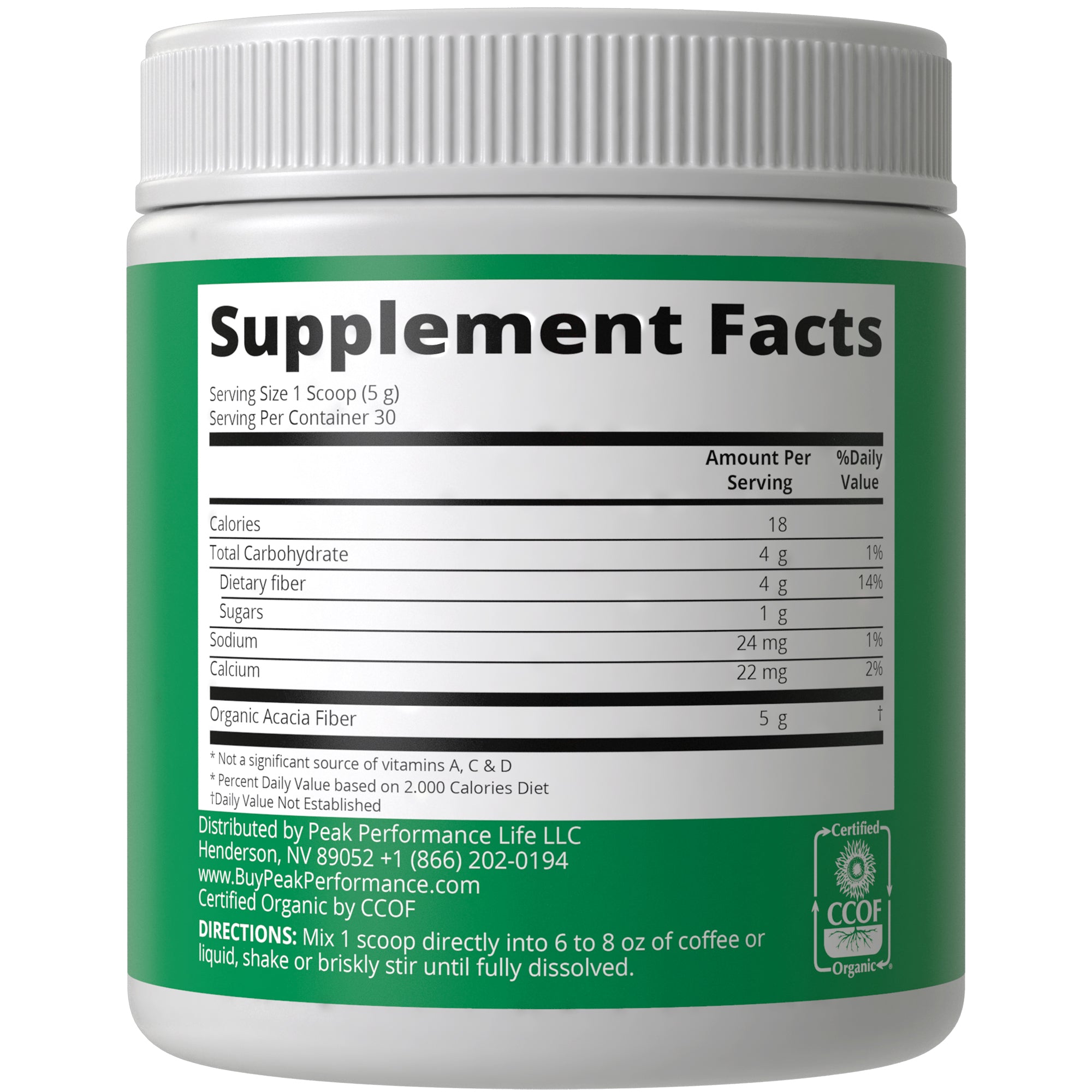 Organic Acacia Prebiotic Fiber Powder