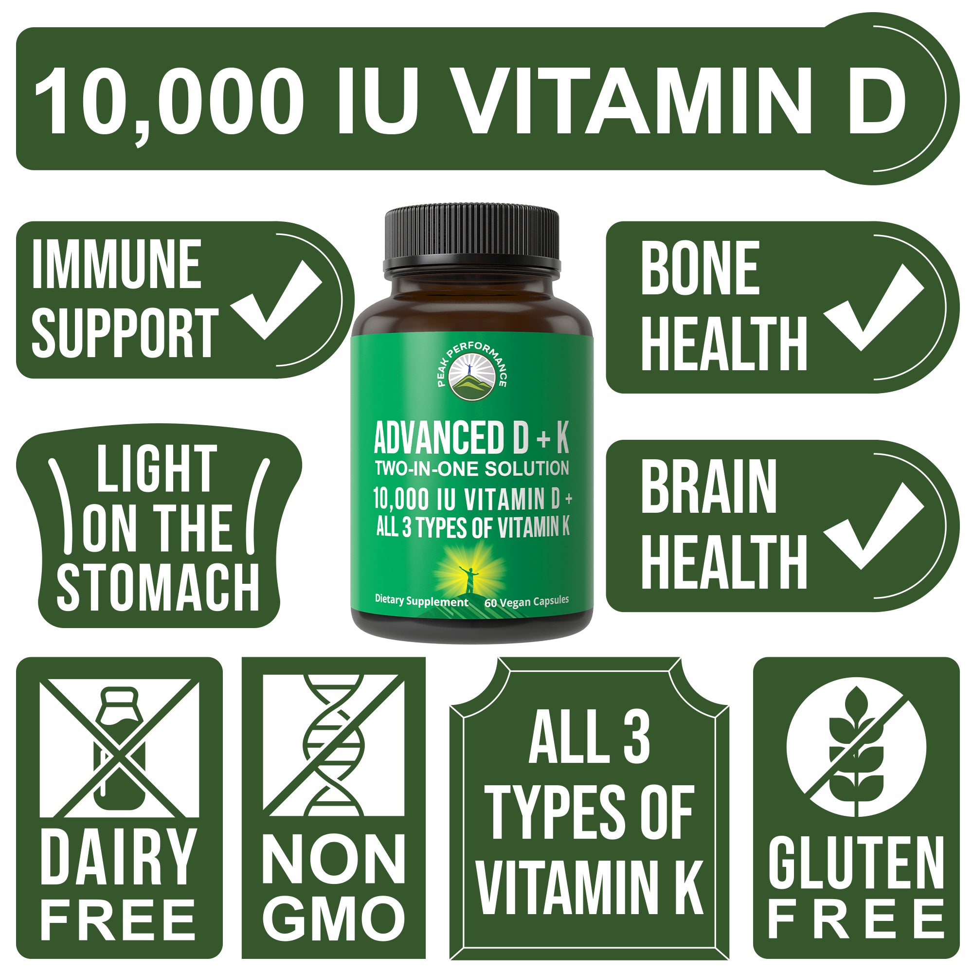 Advanced Vitamin D 10,000 IU + All 3 Types of Vitamin K