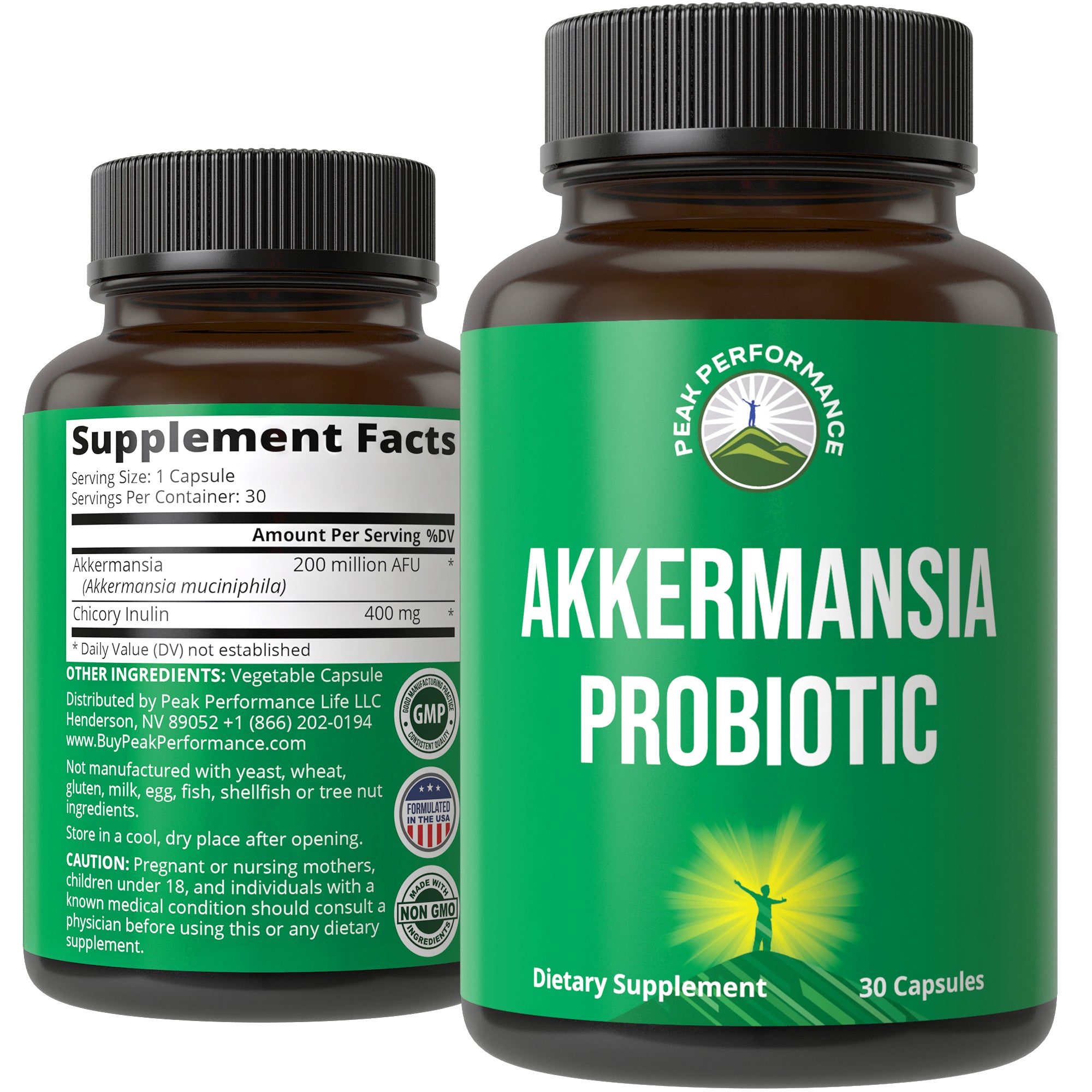 Peak Performance Akkermansia Probiotic to Increase GLP-1 Production