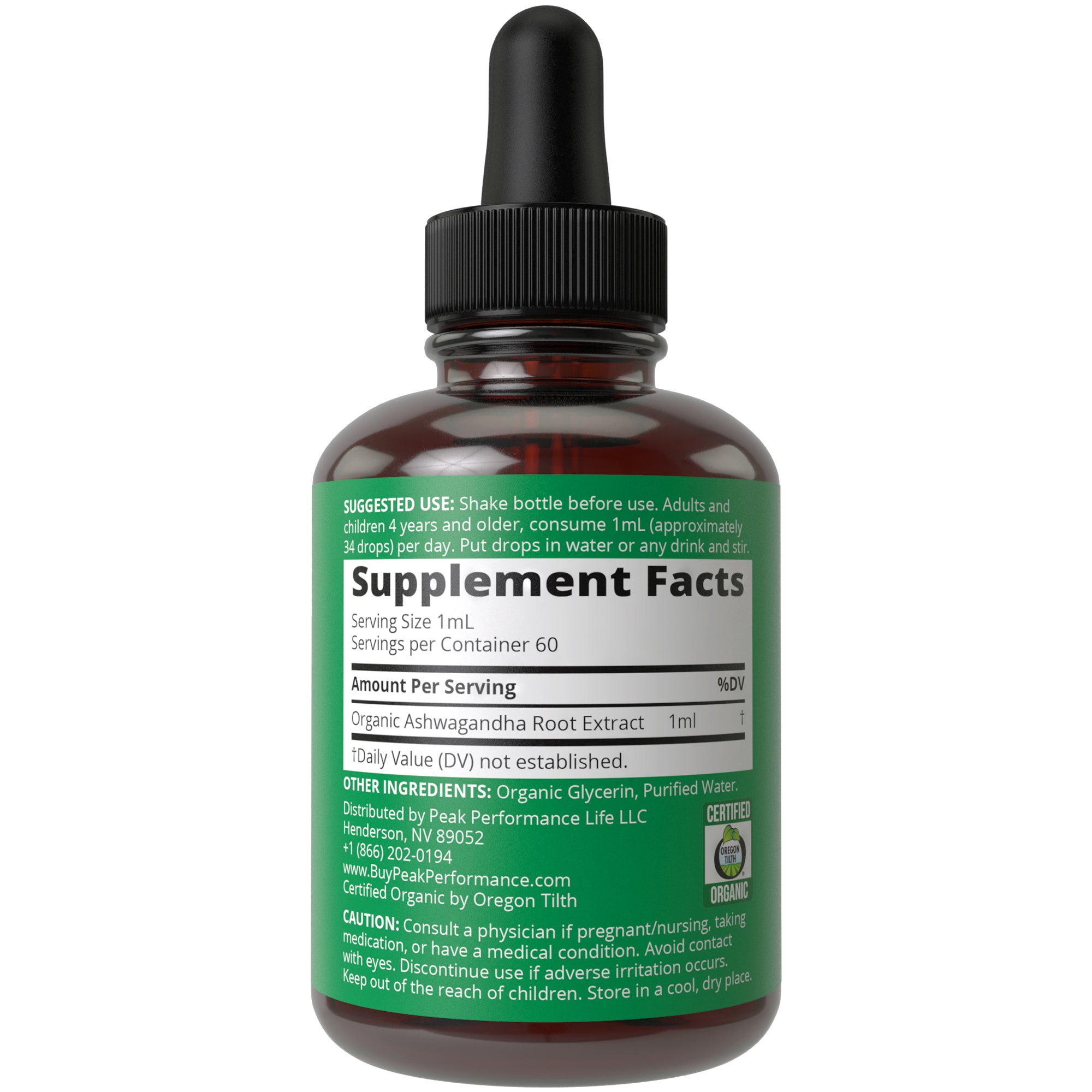USDA Organic Ashwagandha Root Drops