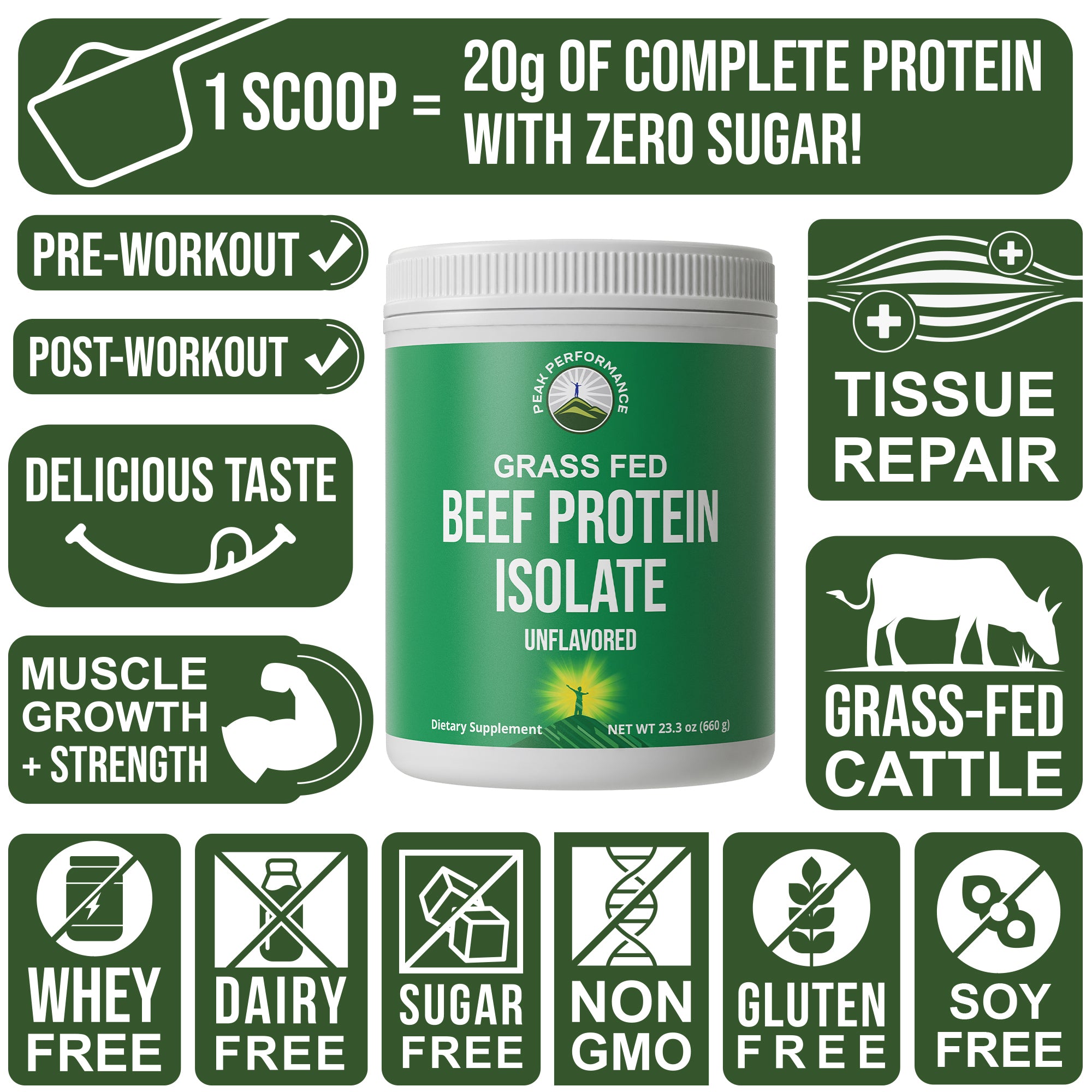 Grass Fed Beef Protein Powders