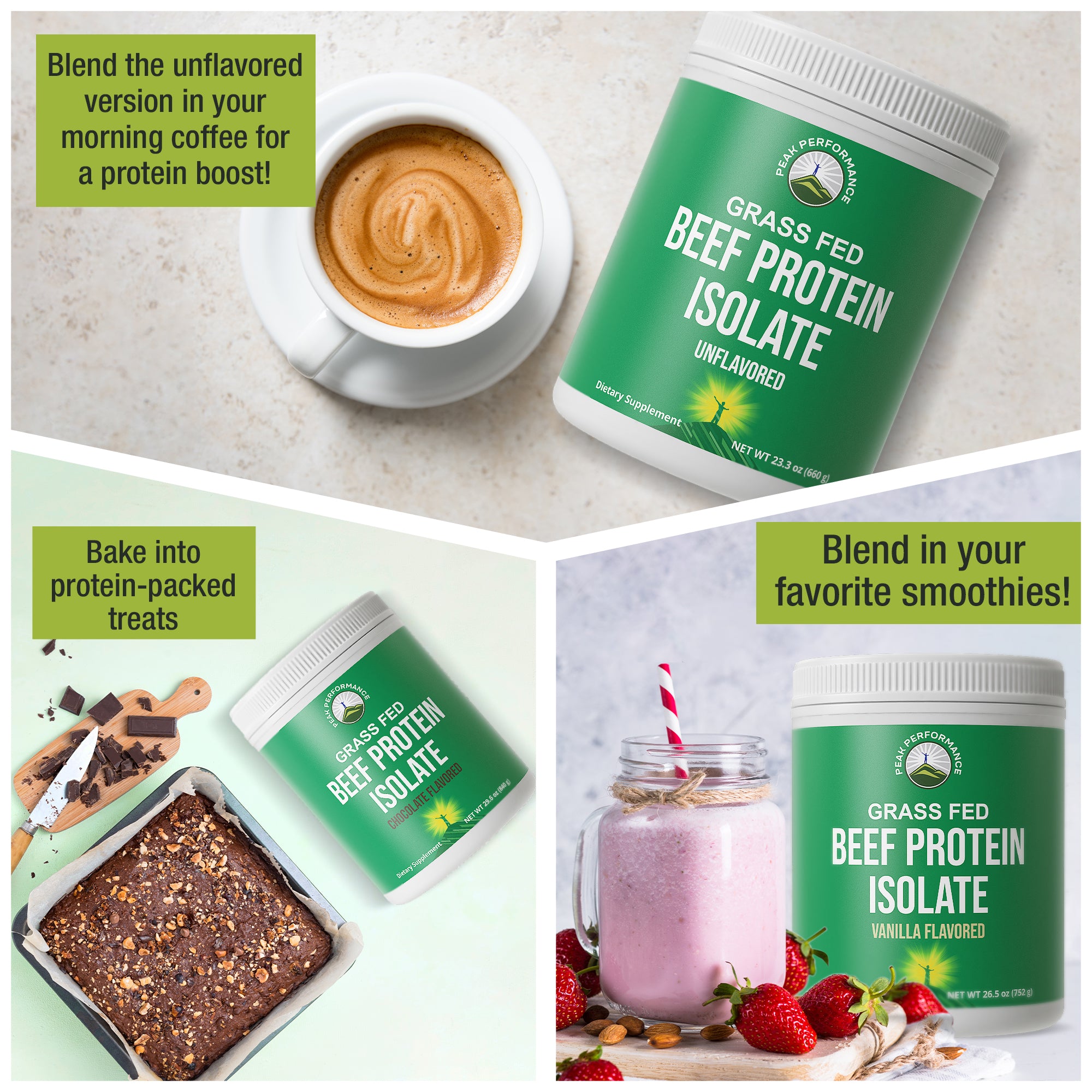 Grass Fed Beef Protein Powders