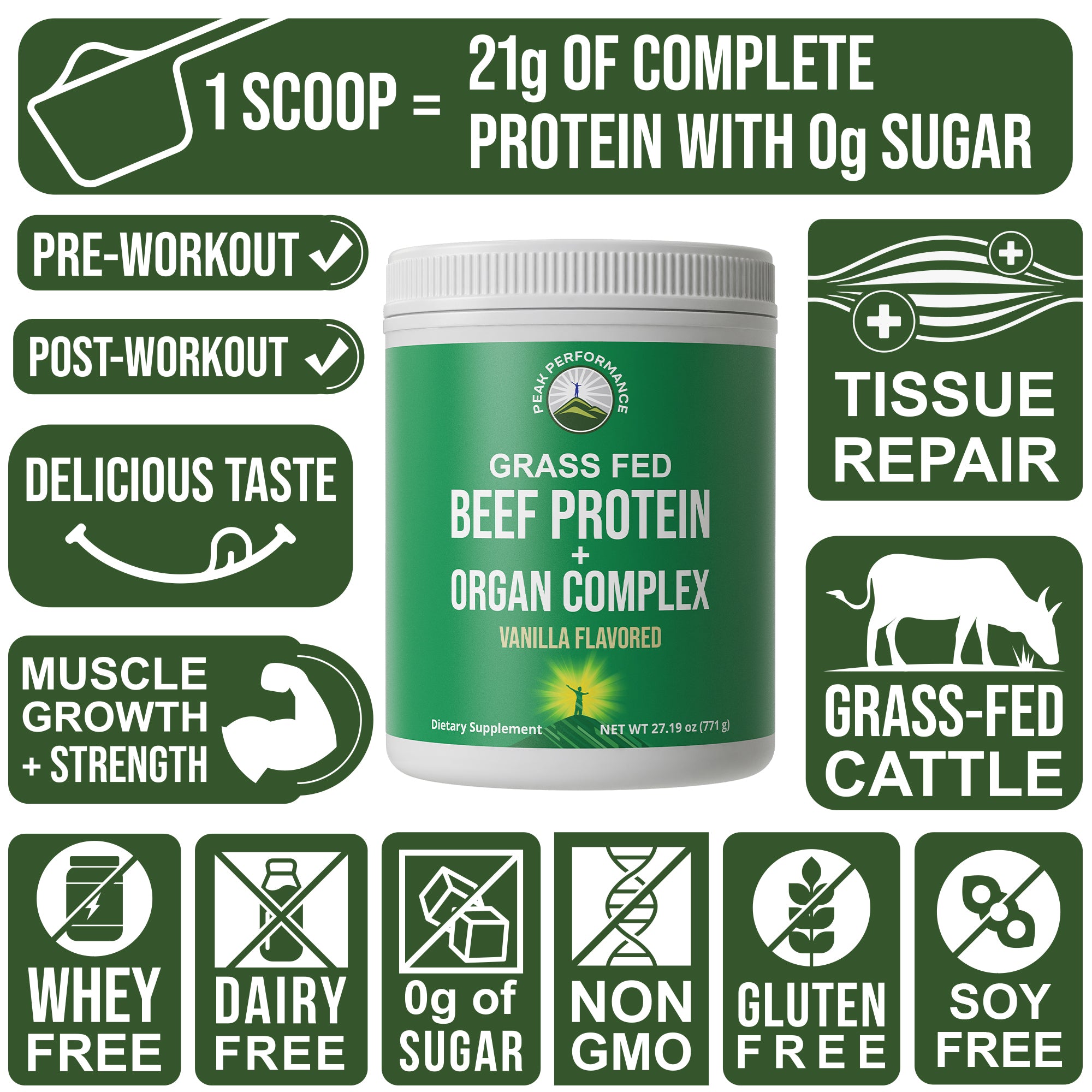 Beef Protein Powder + Organ Complex