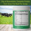 Grass Fed Beef Protein Powder - Lactose Free Great Tasting Beef Protein Isolate. Complete Animal Based Non Dairy Paleo Carnivore Supplement for Prime Muscle Building. No Whey.