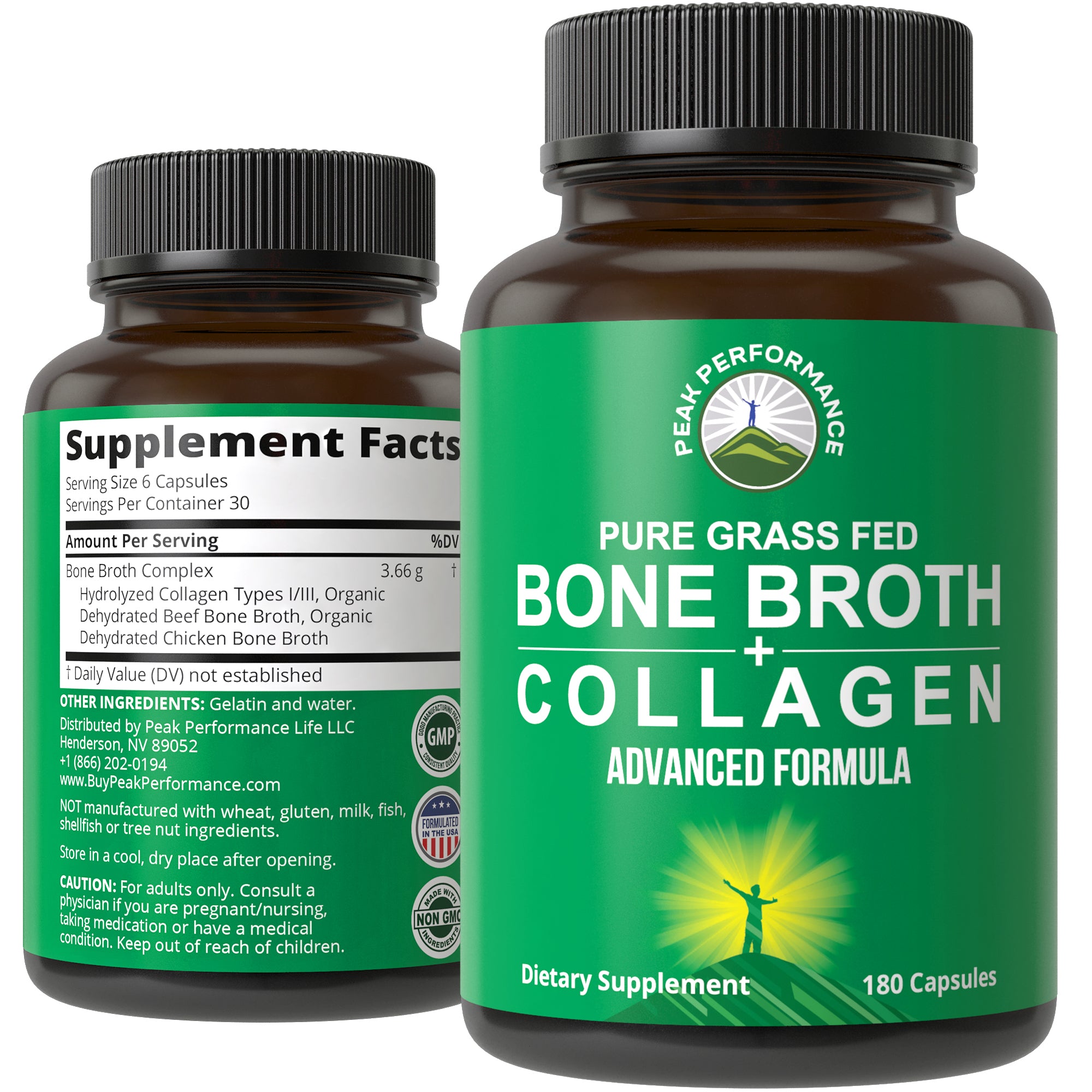 Grass Fed Bone Broth + Collagen Capsules