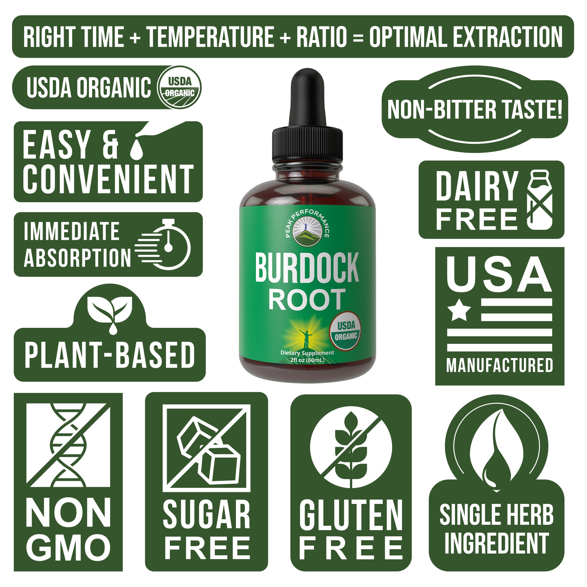 USDA Organic Liquid Burdock Root Drops