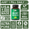 CON-CRET Creatine HCL Hydrochloride Capsules - 38X More Soluble vs Other Creatine - USA Made, No Loading Required, No Water Retention - Unflavored Pills for Men, Women - Vegan Friendly Supplement