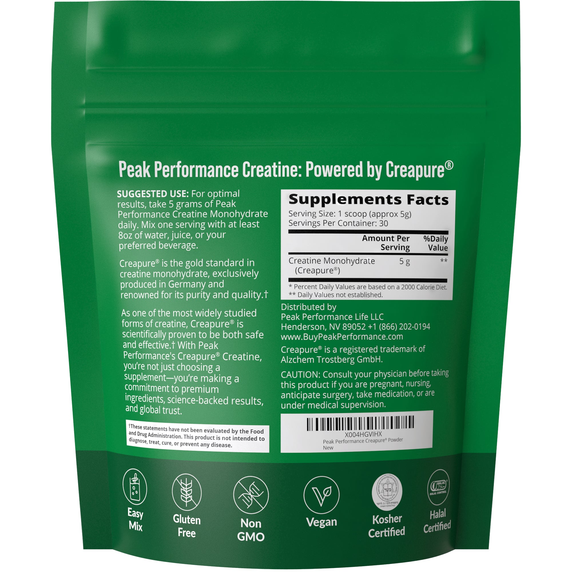 Creapure Creatine Monohydrate Powder