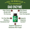 DAO Enzyme Histamine Support 60,000 HDU Diamine Oxidase From Pea Sprouts