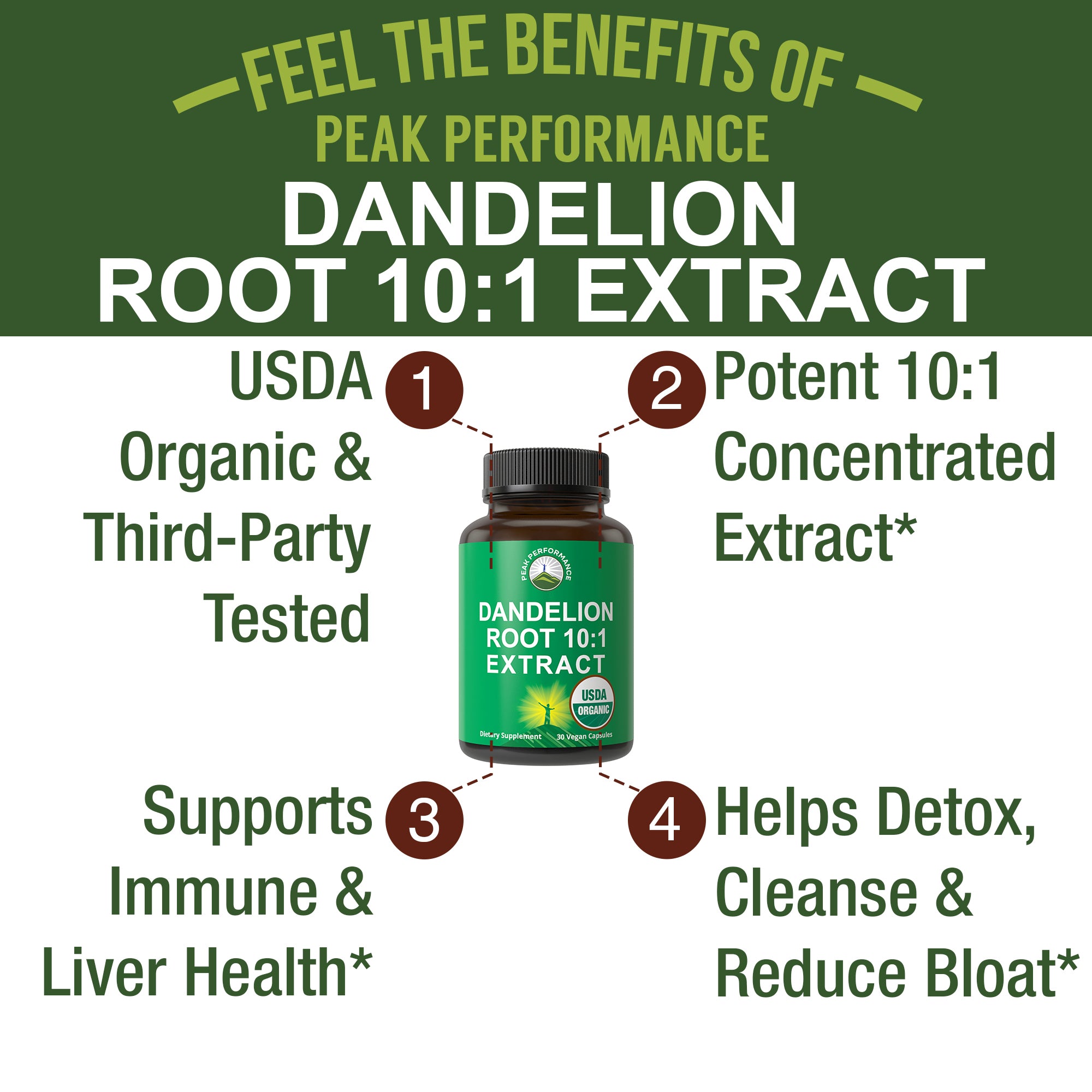 USDA Organic Dandelion Root Capsules