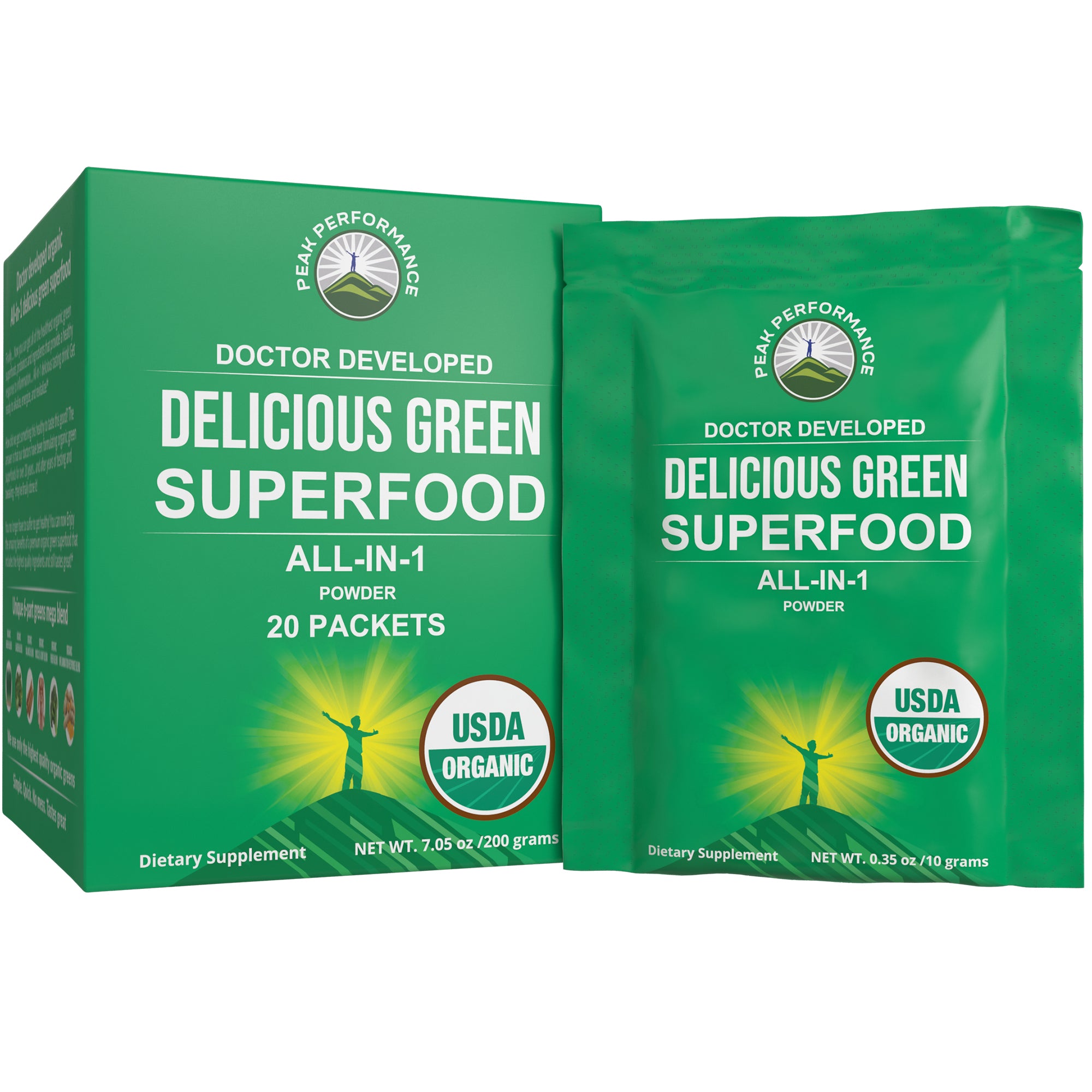 Organic Greens Superfood Powder Travel Packets