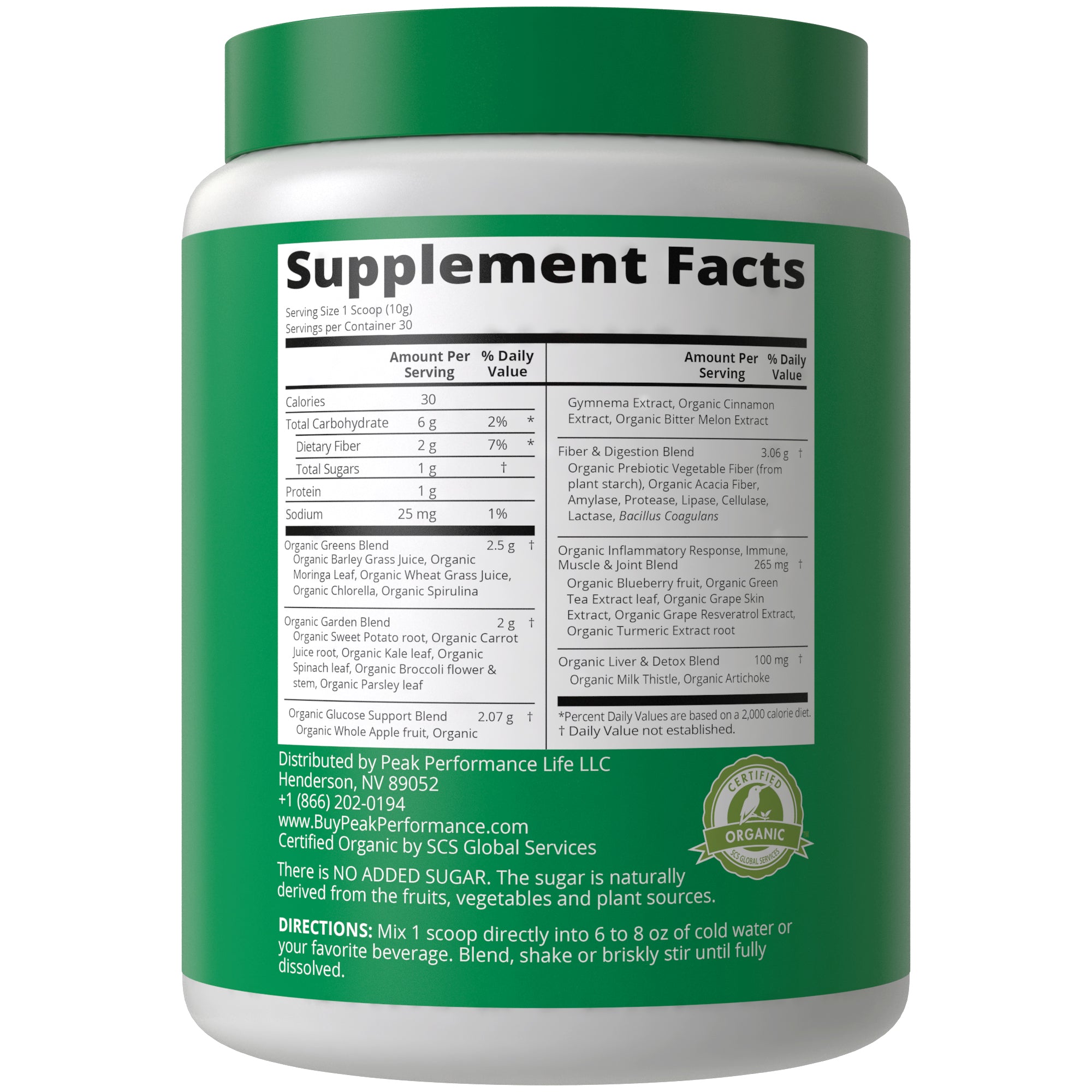 UN-Sweetened Organic Greens Superfood Powder
