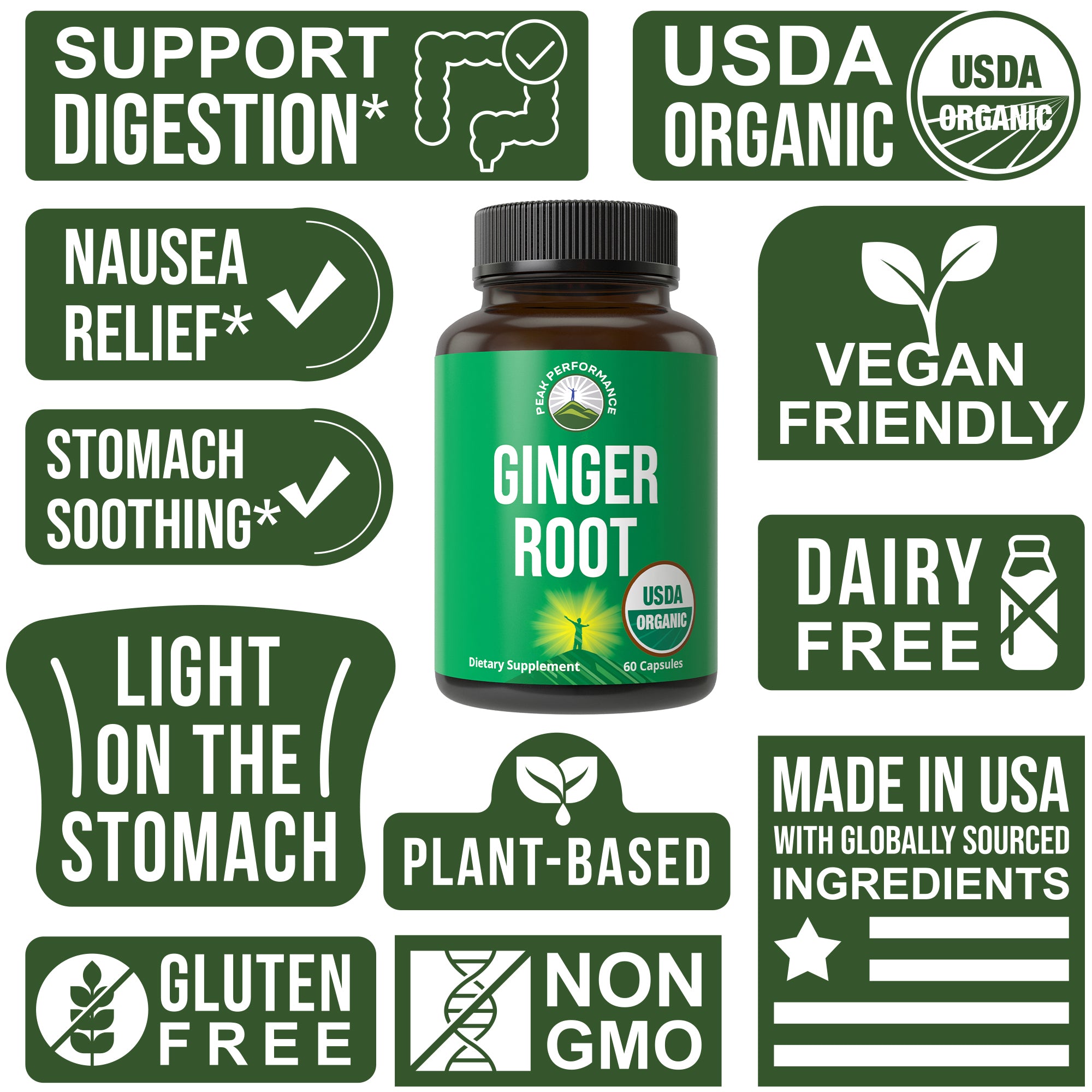 USDA Organic Ginger Root Capsules