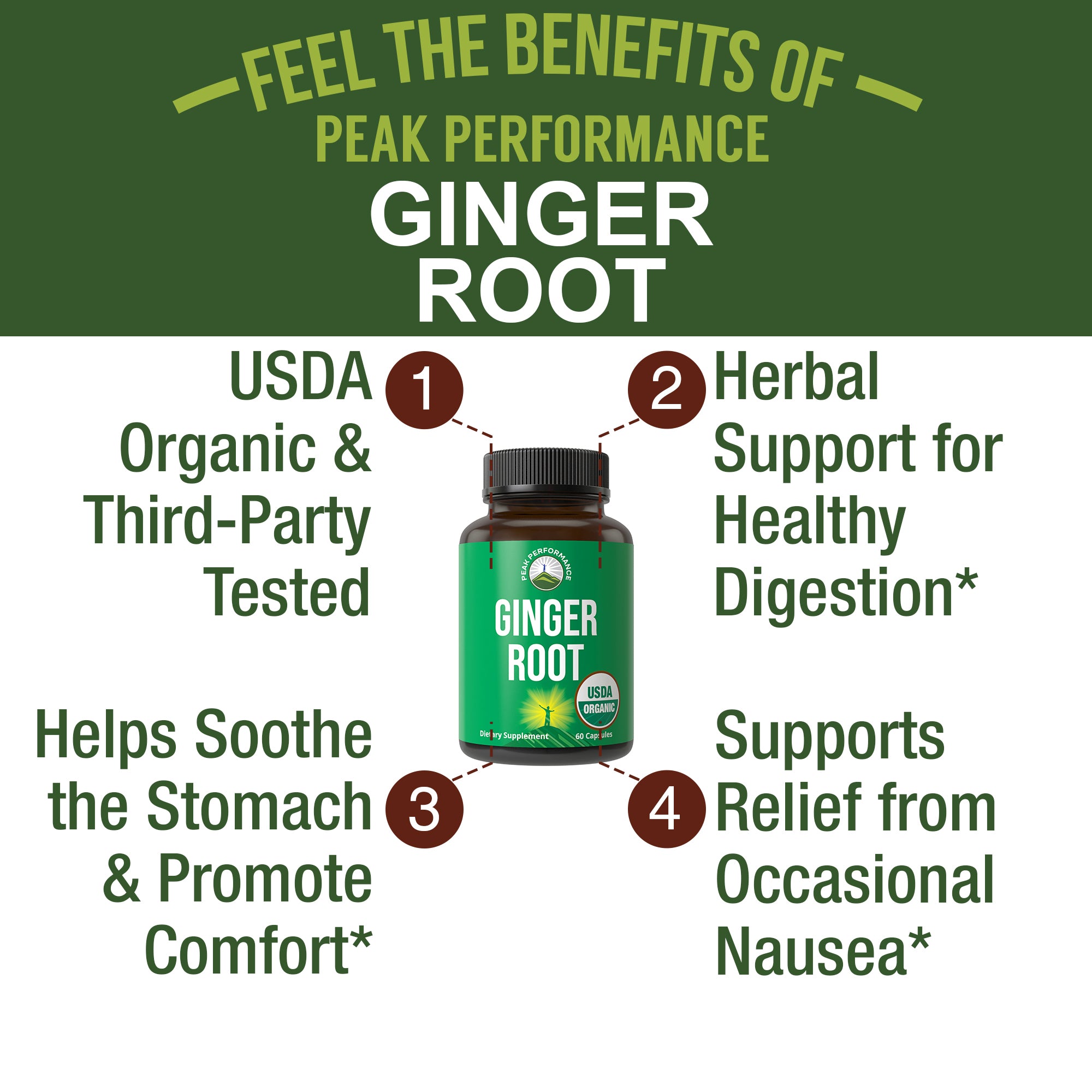 USDA Organic Ginger Root Capsules