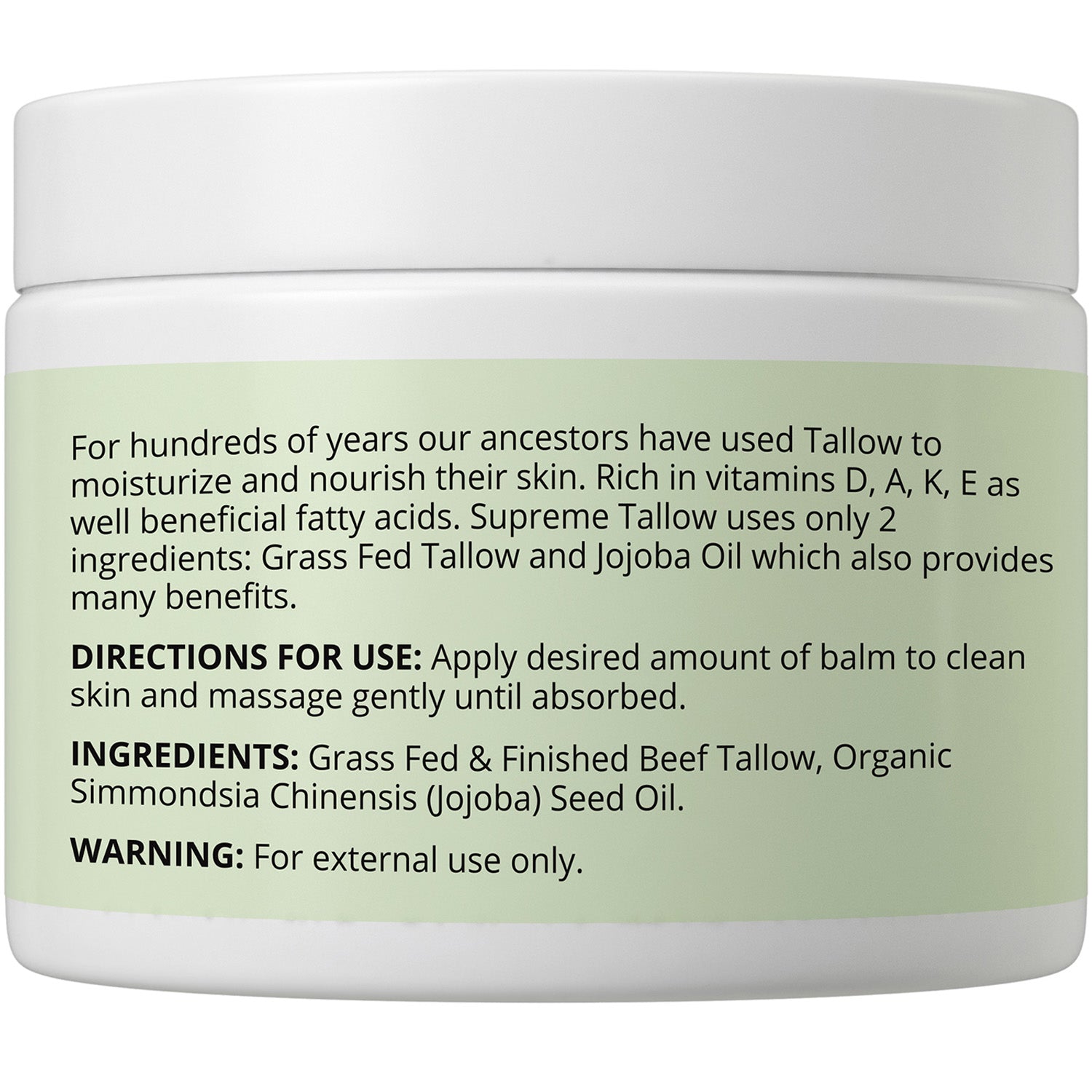 Grass Fed Beef Tallow Moisturizer