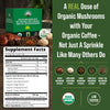Organic Mushroom Coffee Pods with Lion's Mane, Reishi, Cordyceps, Turkey Tail, and Chaga Mushrooms. High Altitude, Low Acid, Smooth Tasting, Fair Trade, Instant Nootropic Coffee (Medium Roast Ground)