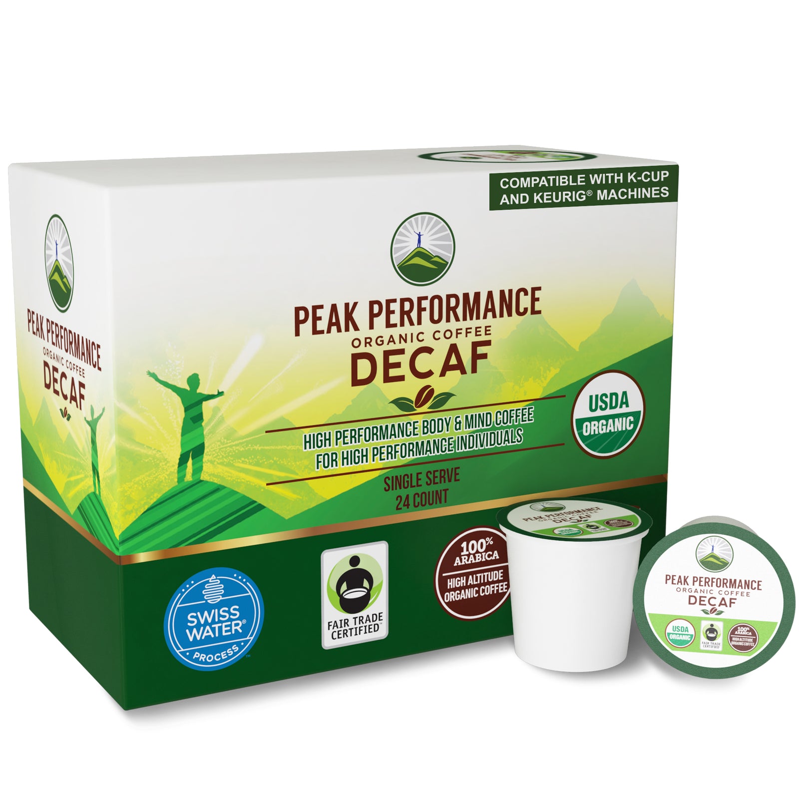 Organic DECAF K Cups High Altitude Coffee Pods