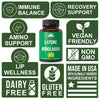 Peak Performance L Lysine 1000mg + Monolaurin 500mg Supplement for Immune Support - High Potency L-Lysine for Lips, Skin, & Health - 2-in-1 Bioavailable Supplements for Men and Women - 60 Capsules