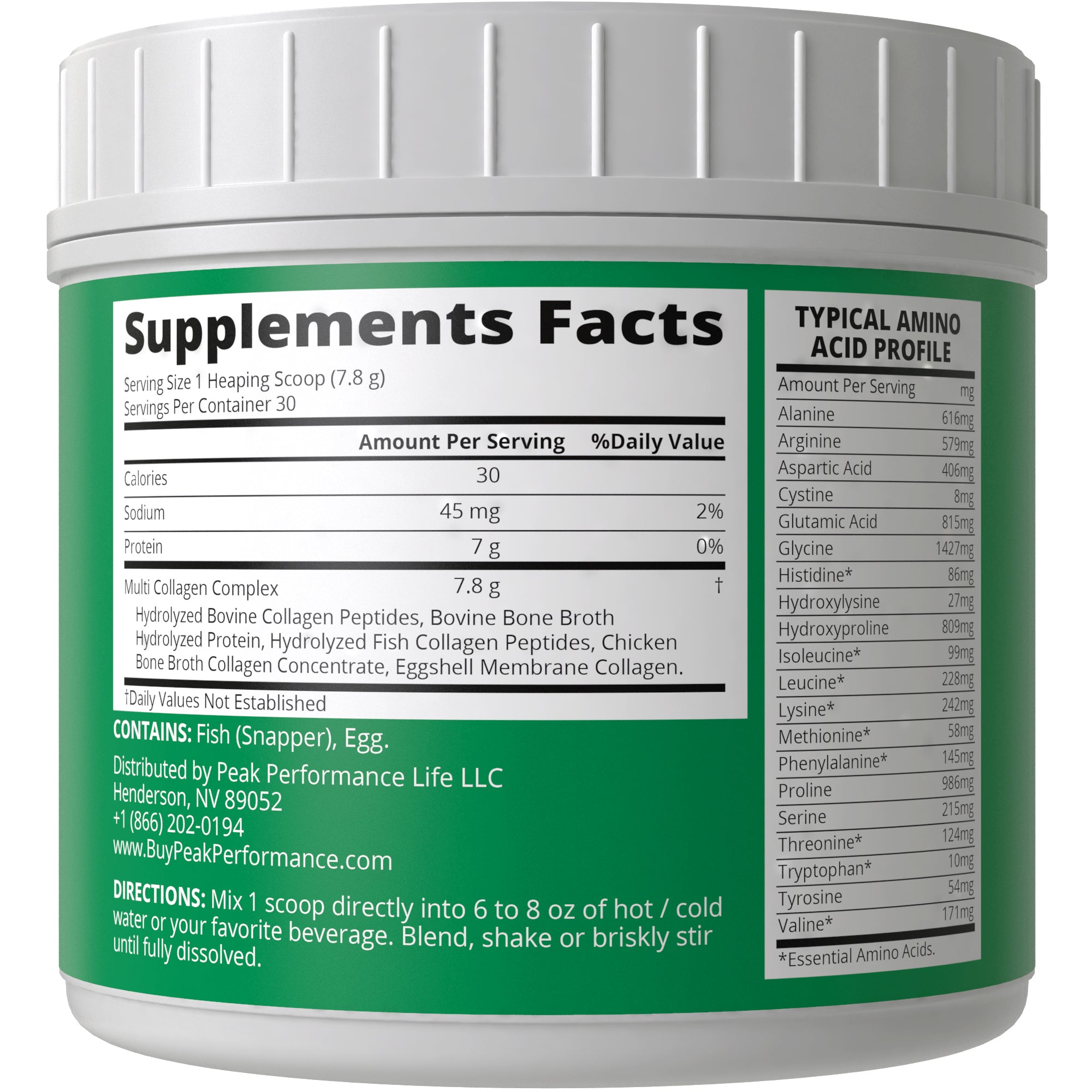 ALL 5 MULTI Collagen Protein Powder With Collagen I, II, III,V, X [Unflavored]