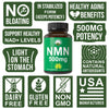 NMN Supplement Ultra High Strength Stabilized Nicotinamide Mononucleotide 500mg Per Capsule. 2 Capsules = 1,000mg of NMN. Boost NAD Levels. Healthy Aging NAD+ Supplements for Men and Women
