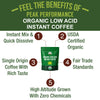 USDA Organic Instant Coffee. Low Acid, Gentle on Stomach, Smooth Taste | Gentle on Stomach without Jitters. Quick Dissolve Micro Ground, Fair Trade, Single Origin, Low Acid Instant Organic Coffee