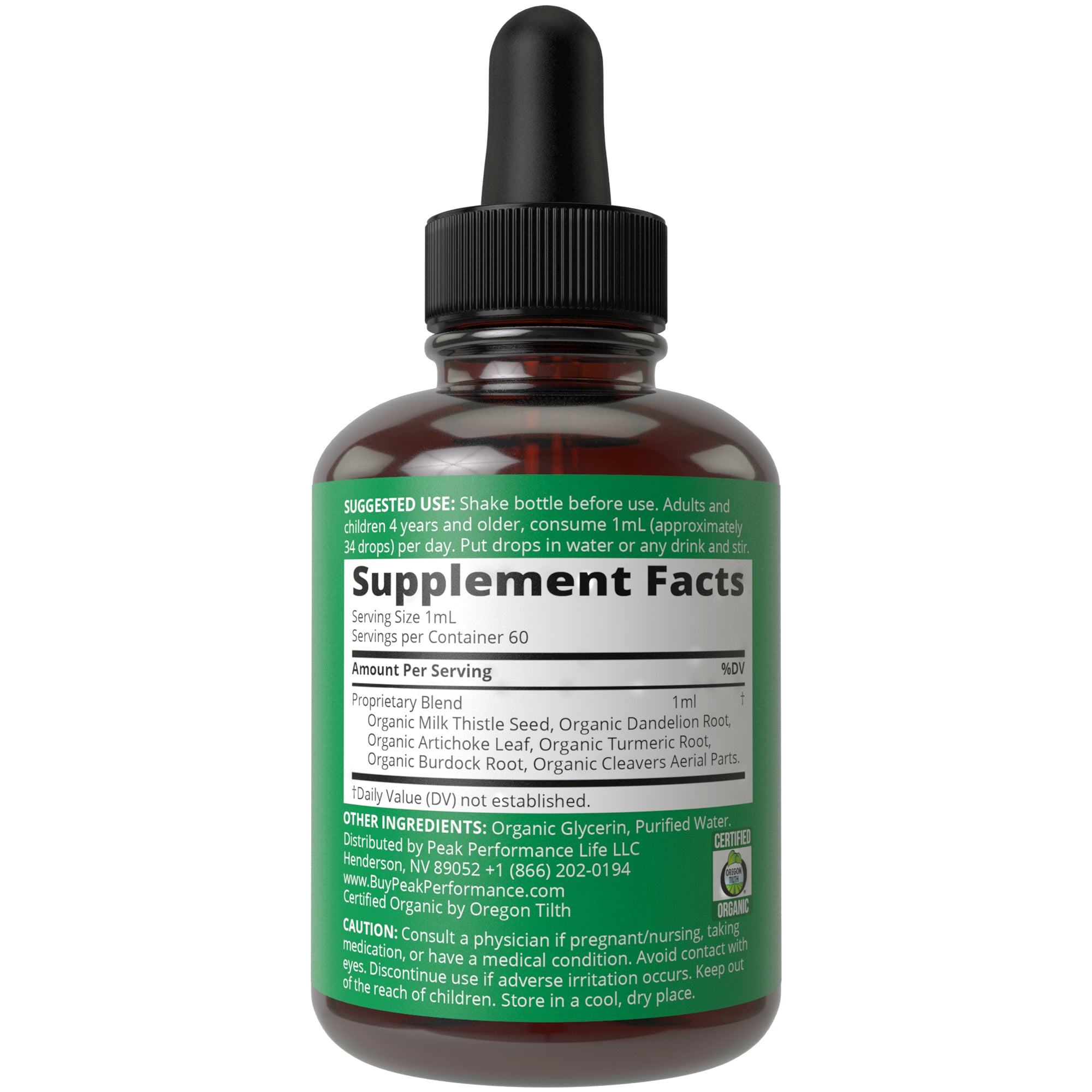 USDA Organic Liver Cleanse, Detox & Repair Drops