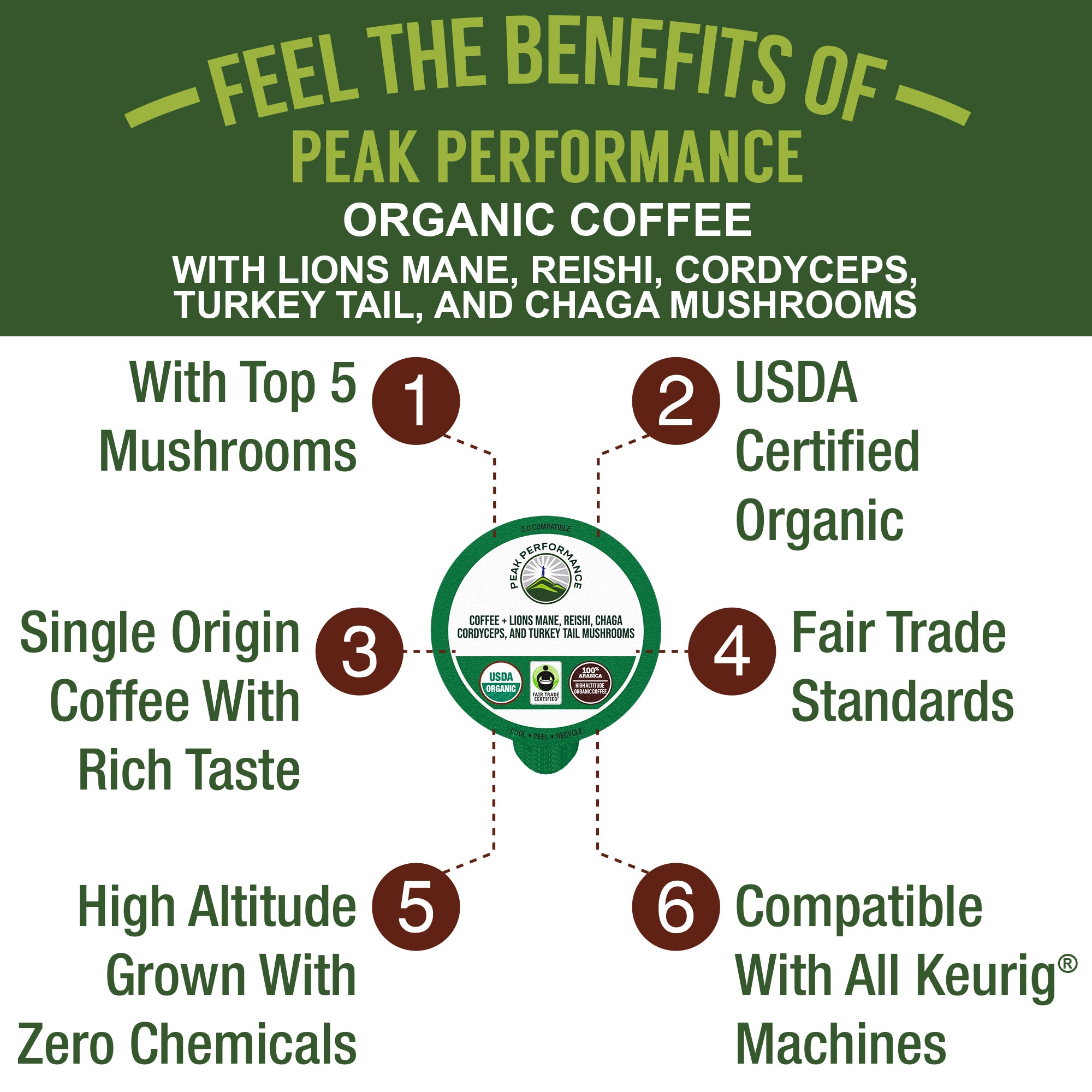 Organic Mushroom Coffee Pods