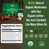 Organic Mushroom Coffee Pods with Lion's Mane, Reishi, Cordyceps, Turkey Tail, and Chaga Mushrooms. High Altitude, Low Acid, Smooth Tasting, Fair Trade, Instant Nootropic Coffee (Medium Roast Ground)