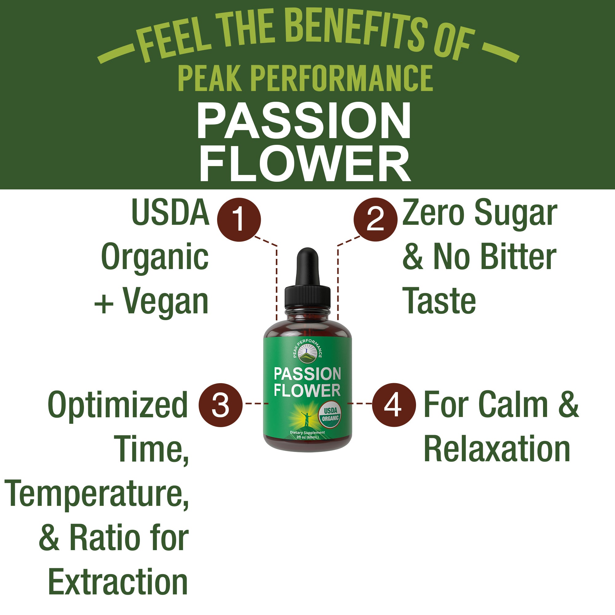 USDA Organic Liquid Passion Flower Drops