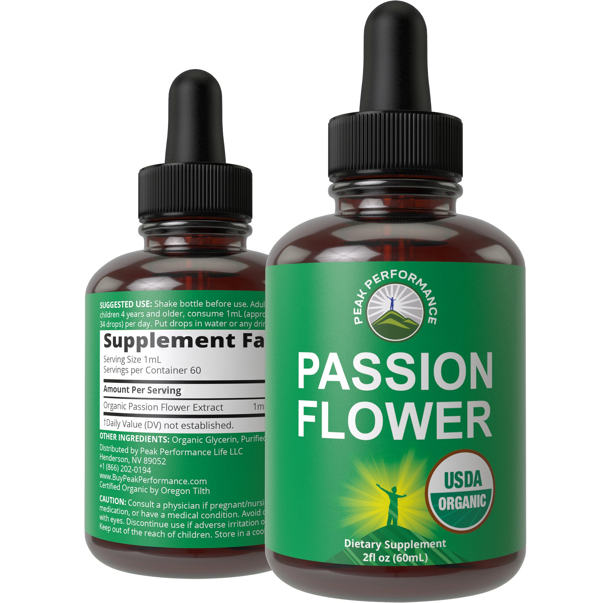 USDA Organic Liquid Passion Flower Drops