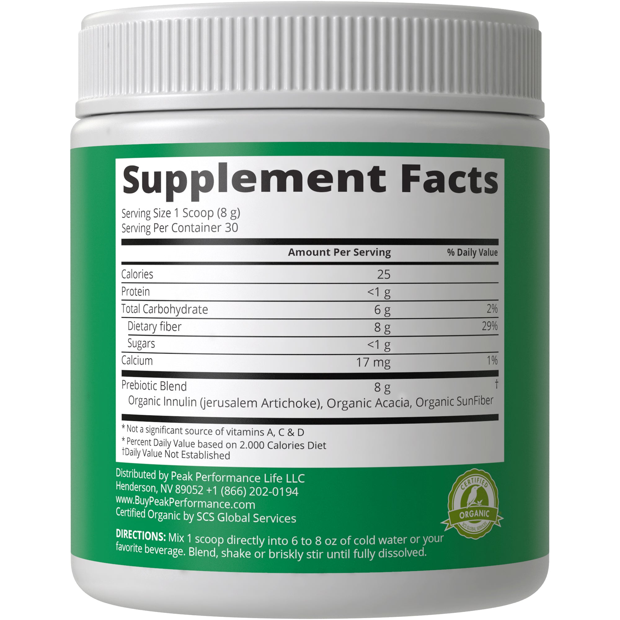 Organic 3 in 1 Prebiotic Fiber Powder