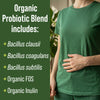 USDA Organic Probiotics for Women. 4-in-1 Womens Probiotic Capsules | With Bacillus Coagulans, Bacillus Subtilis, and Organic FOS Fiber for Female Bloating, Digestive, and Gut Support