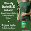 Bloat and Gas Probiotic - Proven Relief with Clinically Studied Bacillus Subtilis BS50 + Prebiotic Fiber - Fast Acting Anti Bloating Pills Supplement - Debloating Capsules for Women and Men