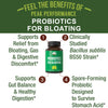 Bloat and Gas Probiotic - Proven Relief with Clinically Studied Bacillus Subtilis BS50 + Prebiotic Fiber - Fast Acting Anti Bloating Pills Supplement - Debloating Capsules for Women and Men