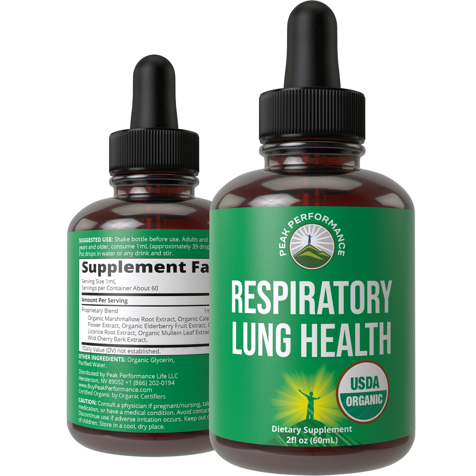 USDA Organic Respiratory Drops For Lung Health