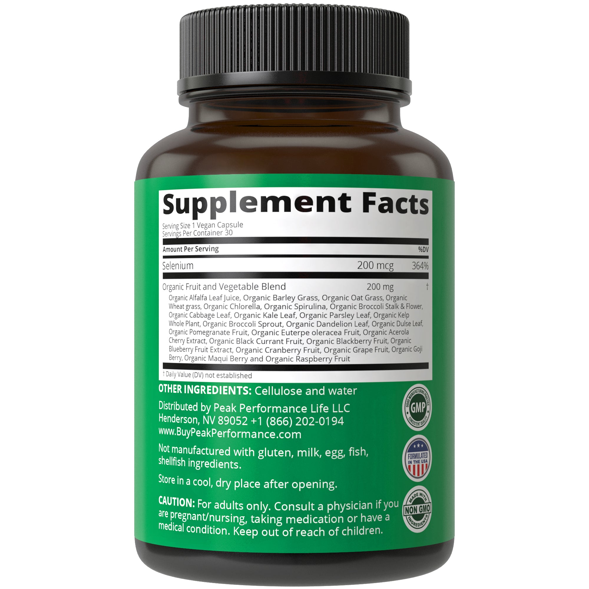 Raw Whole Food Selenium - Peak Performance