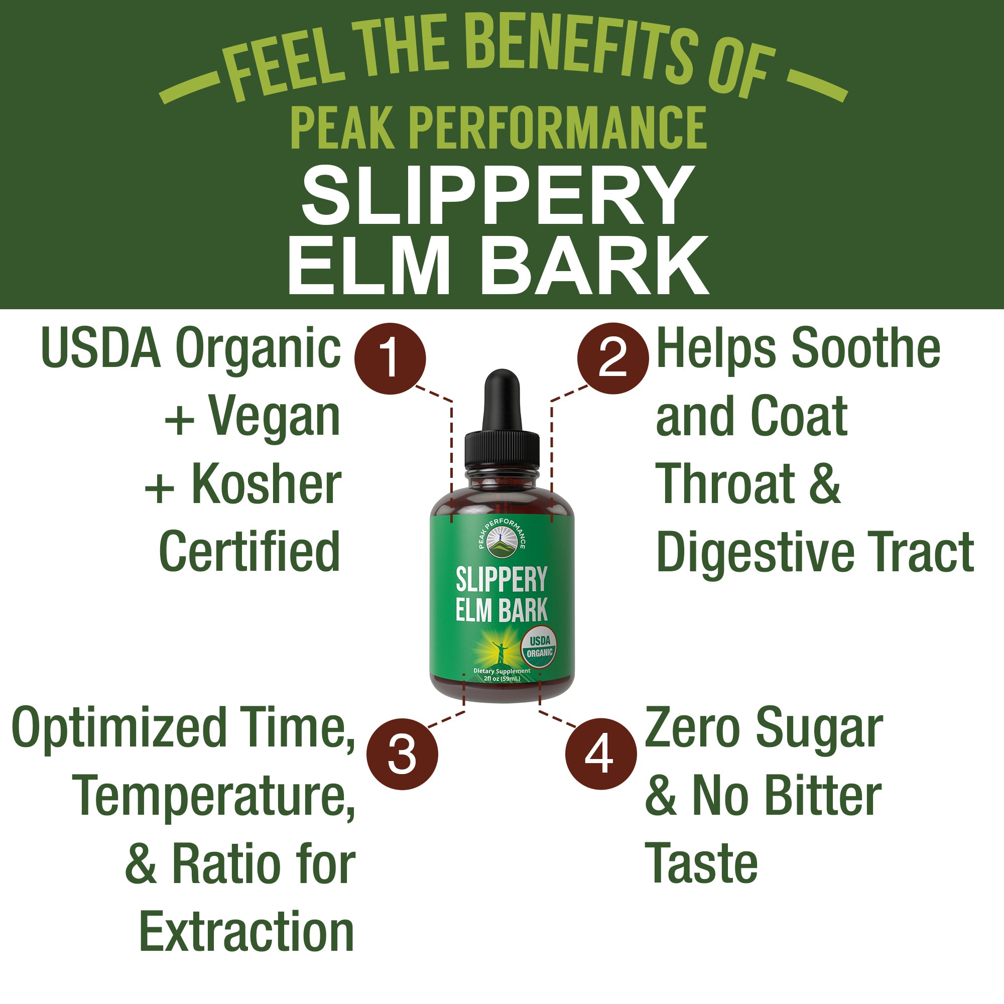 USDA Organic Slippery Elm Drops