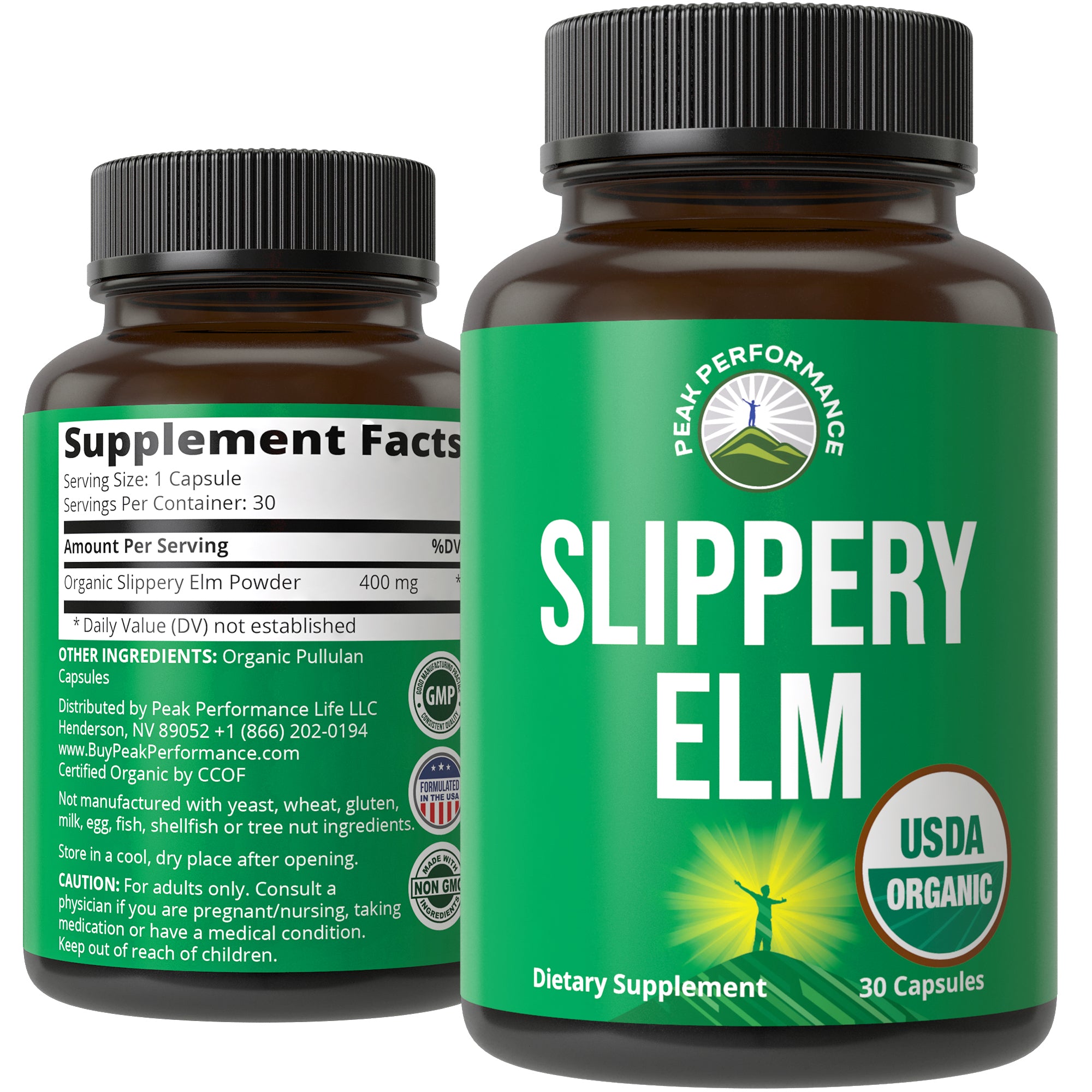 USDA Organic Slippery Elm Capsules