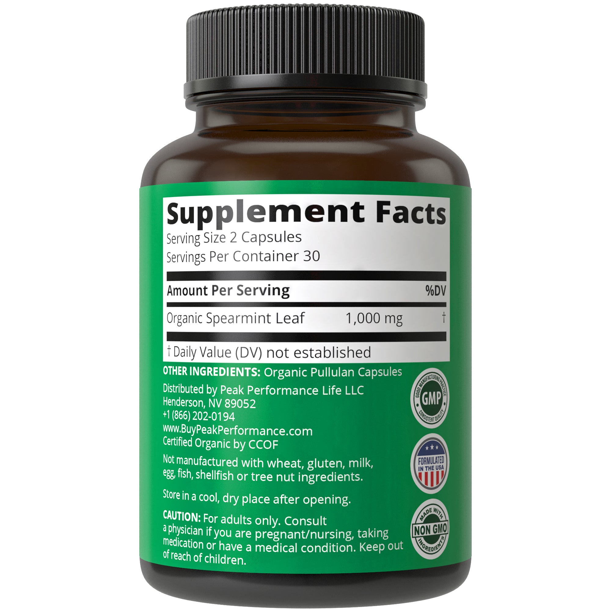 USDA Organic Spearmint Capsules