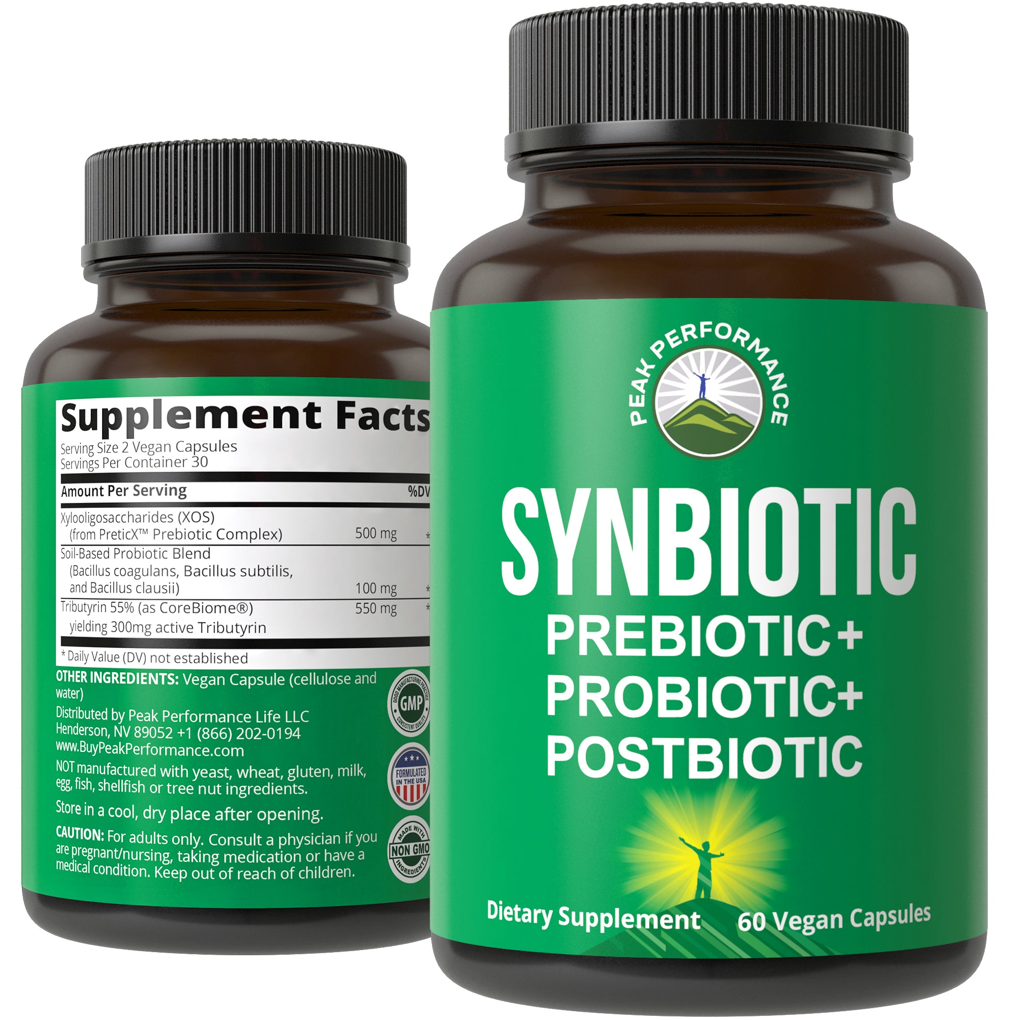 Symbiotic Plus Synbiotic = Prebiotic + Probiotic + Postbiotic 3-in-1 Supplement with ...