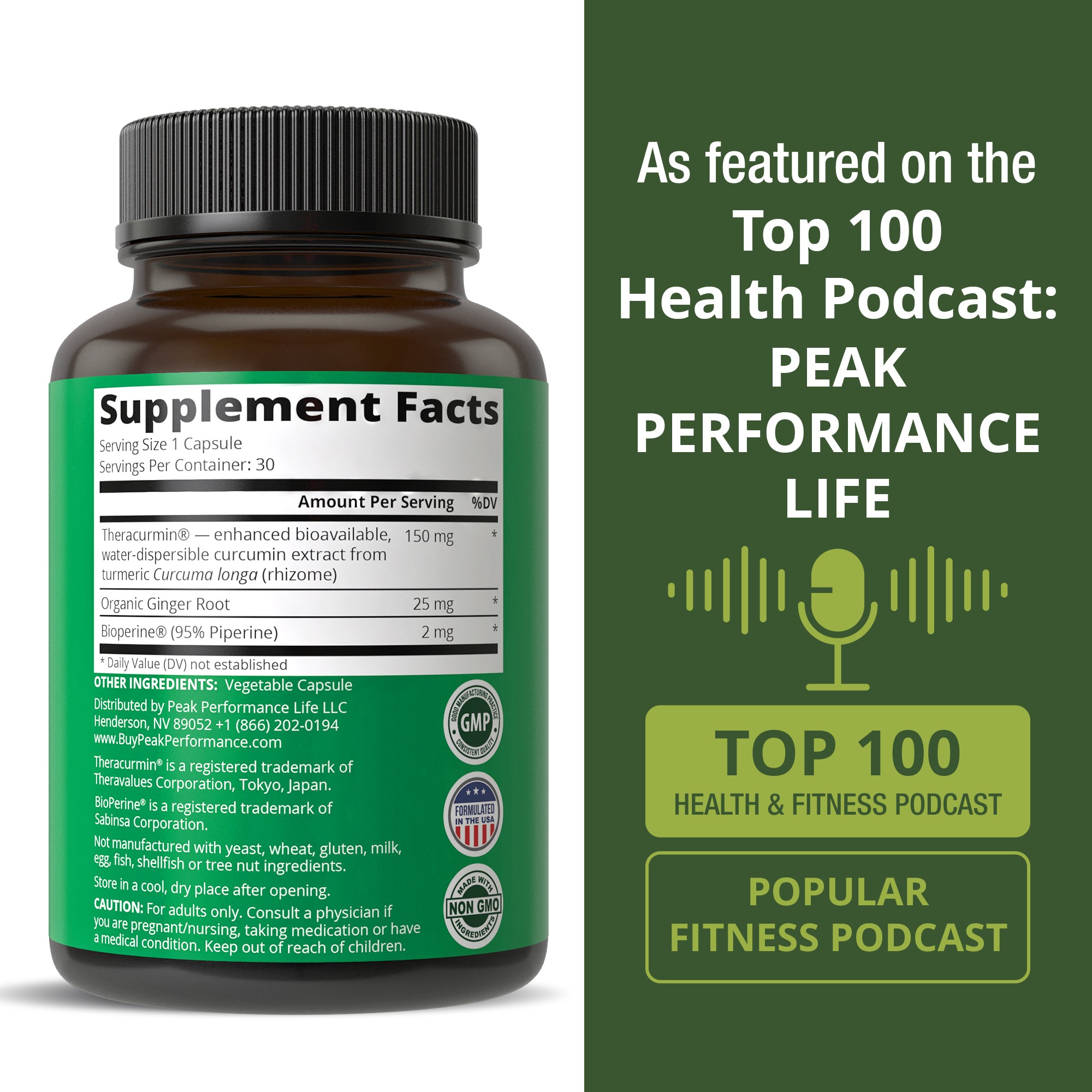 Theracurmin Up to 42X Greater Absorption vs Standard Curcumin - High Bioavailable Turmeric Curcumin Capsule Supplement - Clinically Studied, Supports Muscle Recovery, Joints, Mobility for Women, Men