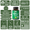 USDA Organic Vitamin D3 5000 IU + K2 MK-7 with Clinically Studied MenaQ7
