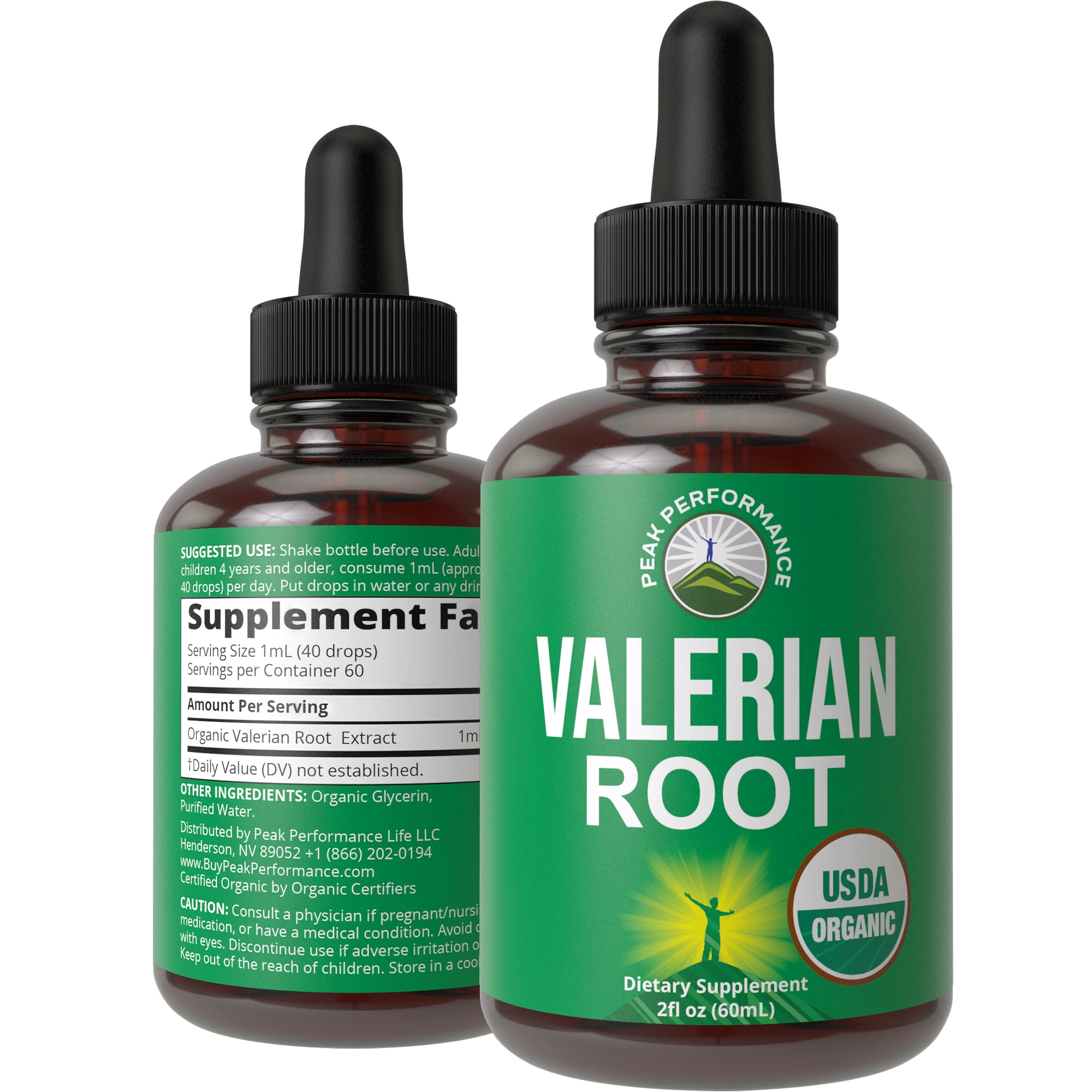 USDA Organic Liquid Valerian Root Drops