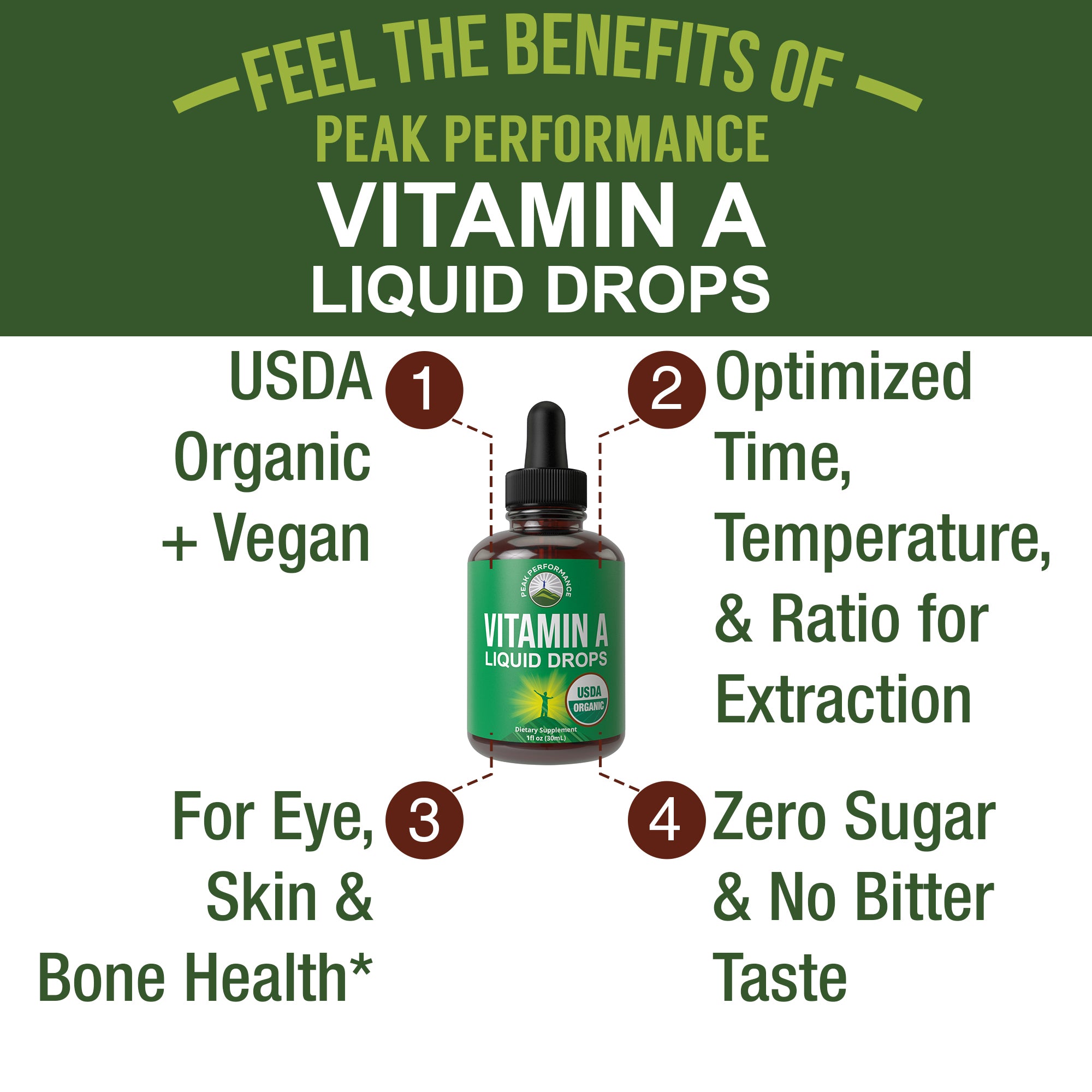 USDA Organic Liquid Vitamin A Drops