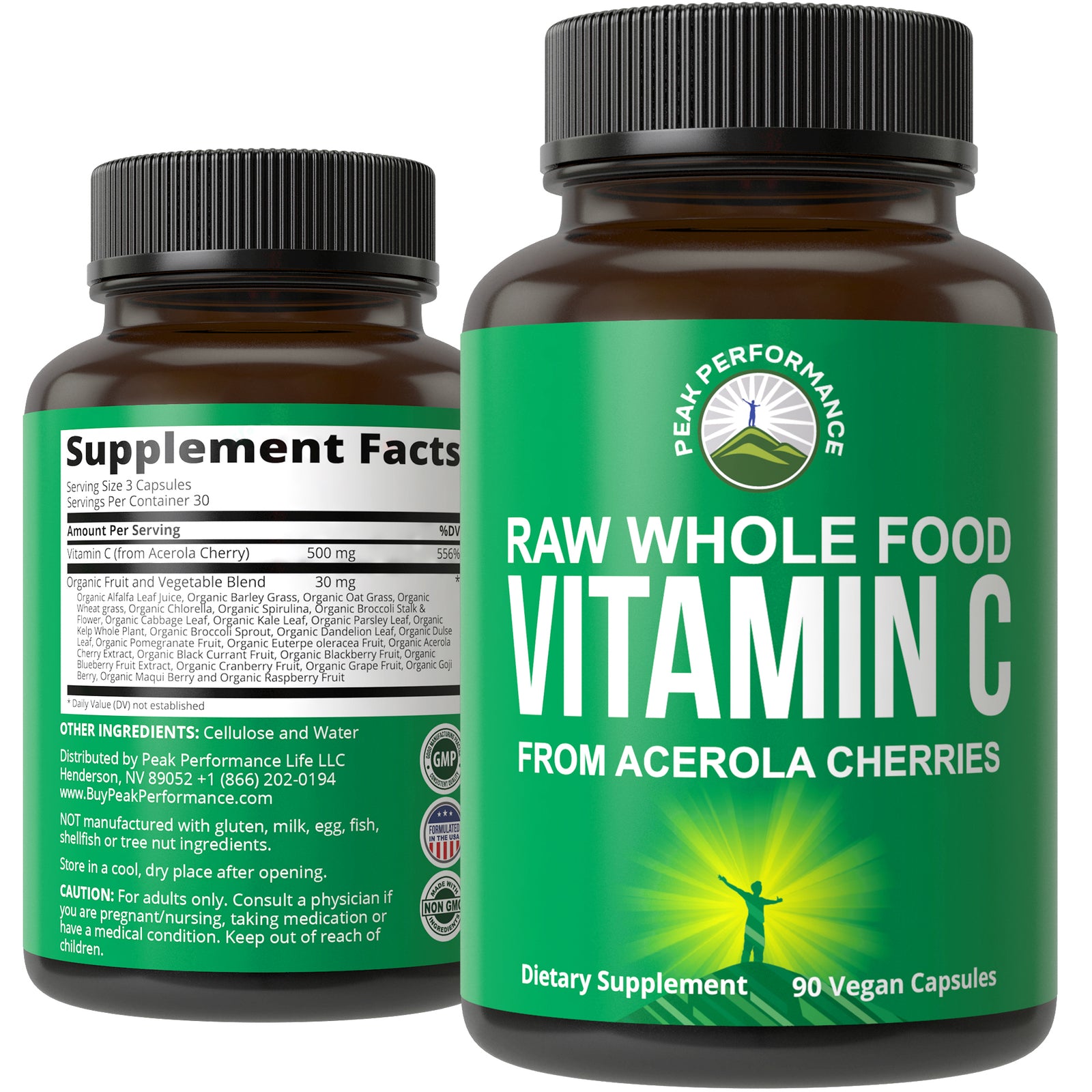 Raw Whole Food Vitamin C Capsules