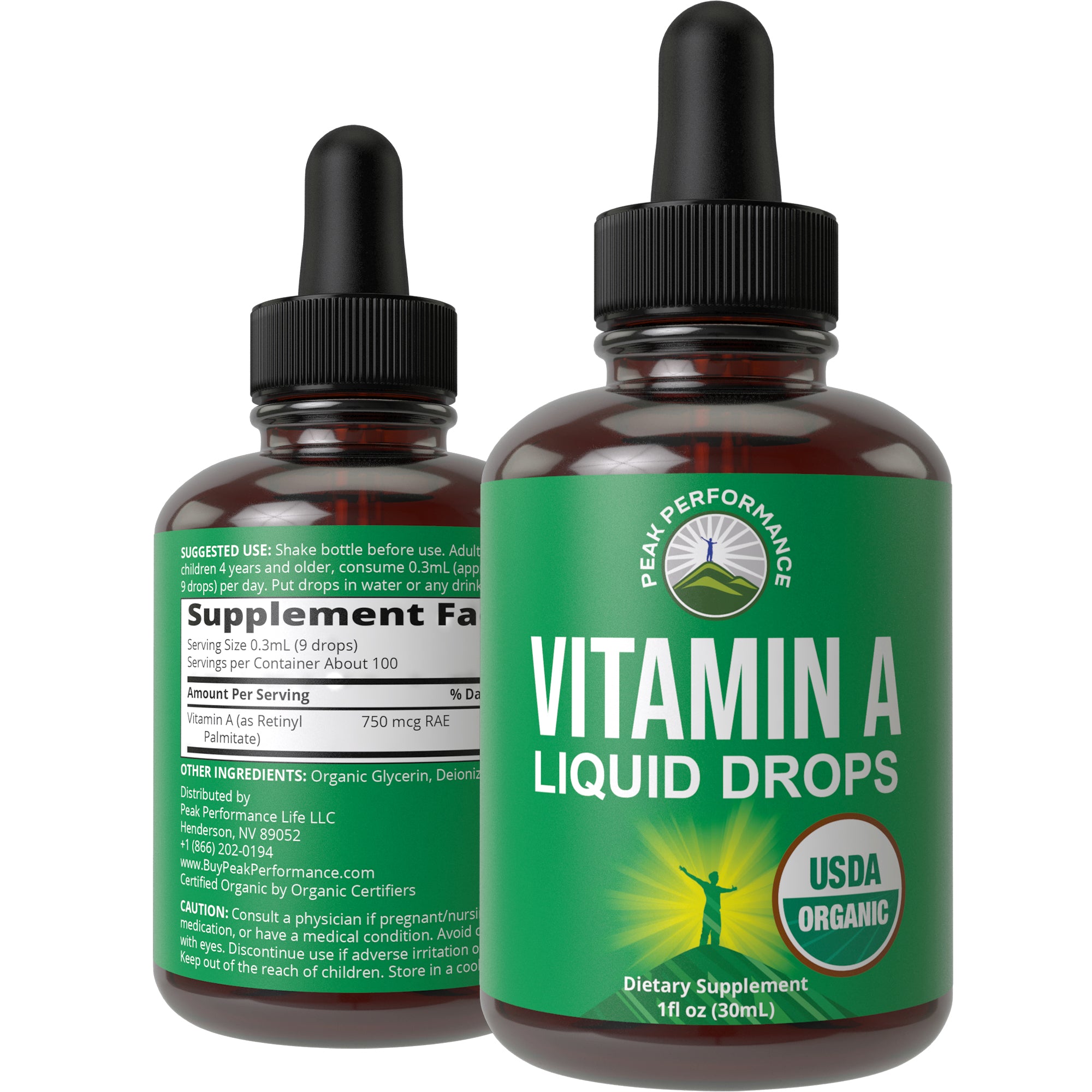 USDA Organic Liquid Vitamin A Drops