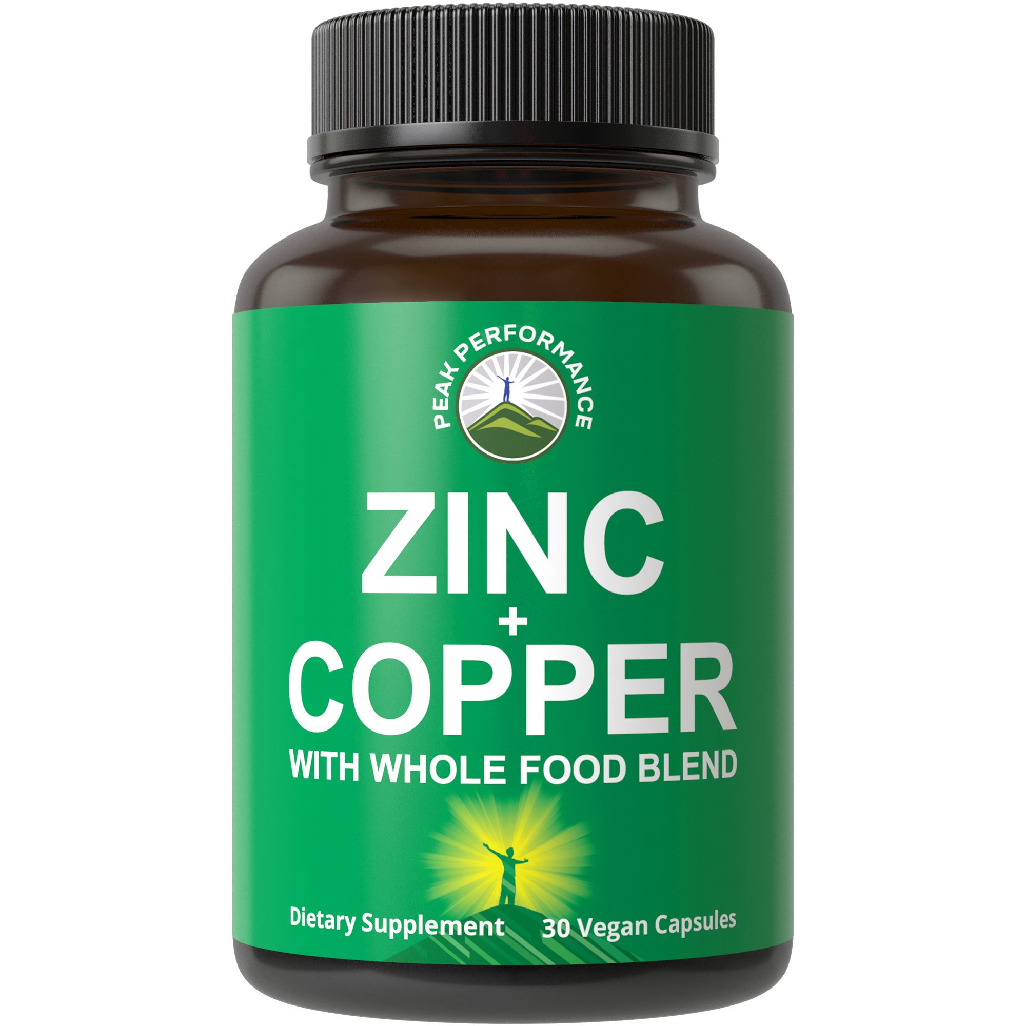 Zinc with Copper + Whole Food Blend of 25 Vegetables and Fruits