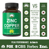 Zinc with Copper + Whole Food Blend of 25 Vegetables and Fruits